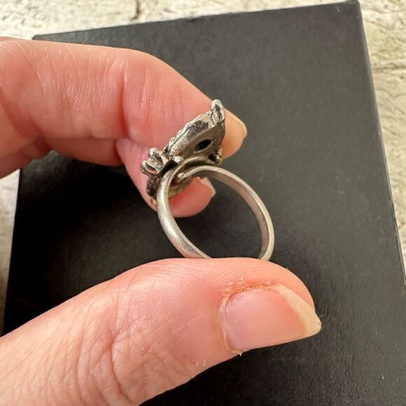 Vintage Faux Turquoise Adjustable Ring - Picture 3 of 5